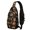 Halloween Pumpkin Face Dot Pattern, variant on Thanksgiving Pilgrim Hat Turkey Pumpkin Sling Backpack, Casual Day Sling Pack with Earphone Port, Adjustable Strap Gift Ideas for Hiking Cycling Walking