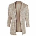 thumbnail image 2 of Pyhlmscde Women's Sequin Jackets Open Front Jacket Casual Long Sleeve Sparkly Cardigan Coat With S XXL, casual chic outfits for women, womens blazers dressy casual, jackets for women, 2 of 2