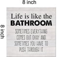 thumbnail image 4 of Country Life Is Like the Bathroom Canvas Prints Wall Art Decor Humor Bathroom Restroom Poster Painting Framed Artwork 8 x 8 Inch Home Shelf Wall Decoration Gift, 4 of 5