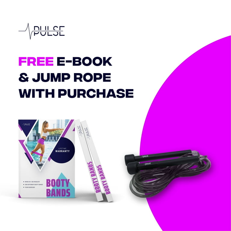 Pulse Athletics Resistance Bands for Legs and Butt, 3 Nonslip Booty Bands, Exercise  Bands, Glute, Thigh and Hip Training for Men/Women- Premium Training E-Book  Included. (Set of 3) 