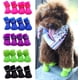 thumbnail image 4 of 2 pares de zapatos para perros, botas de silicona, impermeables y antideslizantes para la lluvia, para perros pequeños (S, Azul), 4 of 5
