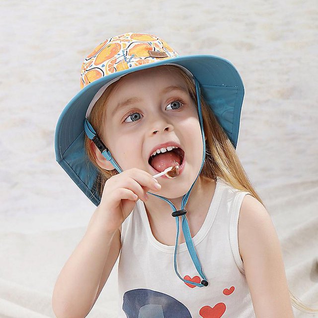 Sombrero de sol para niños YONGSHENG Naranja de Otoño y Verano UPF50+ Talla S M L