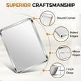 thumbnail image 4 of Vesteel 18" x 13" Baking Cookie Sheets, 12-Piece Stainless Steel Rectangle Baking Pan Oven Tray, Commercial Bakery Bun Pan, Mirror Finished & Dishwasher Safe, 4 of 8