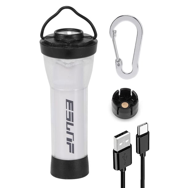 Lámpara LED Linternas de faro ajustables Carga USB para exteriores (Blanco A)