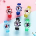 thumbnail image 2 of Spiderman Children'S Watch Boy Boy Pointer Literacy Led Colorful Flashing Light Quartz Watch, 2 of 9