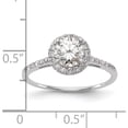 thumbnail image 3 of 14K White Gold Eternal Promise Lab Grown Diamond Halo Complete Ring (Size 7) Made In India rm2042e-050-7cwlg, 3 of 5