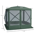 thumbnail image 3 of Outsunny Pop-Up Screen House Gazebo Camping Instant Setup Tent, Green, 3 of 9