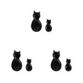 thumbnail image 3 of Bewildely 2 piezas ABS forma de animal gancho lindo dibujos animados impermeable estilo Simple hogar baño cocina pasillo percha negro Type1 NO1, 3 of 6