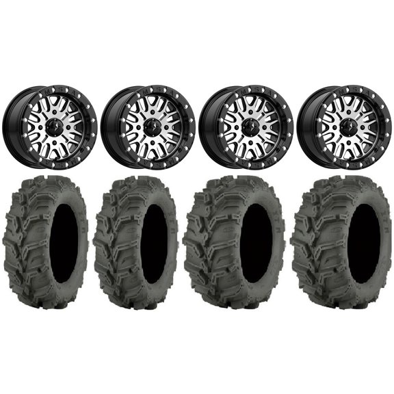 MSA Brute Beadlock 14" UTV Wheels 27" Mud Lite XTR Tires Kawasaki Teryx Mule