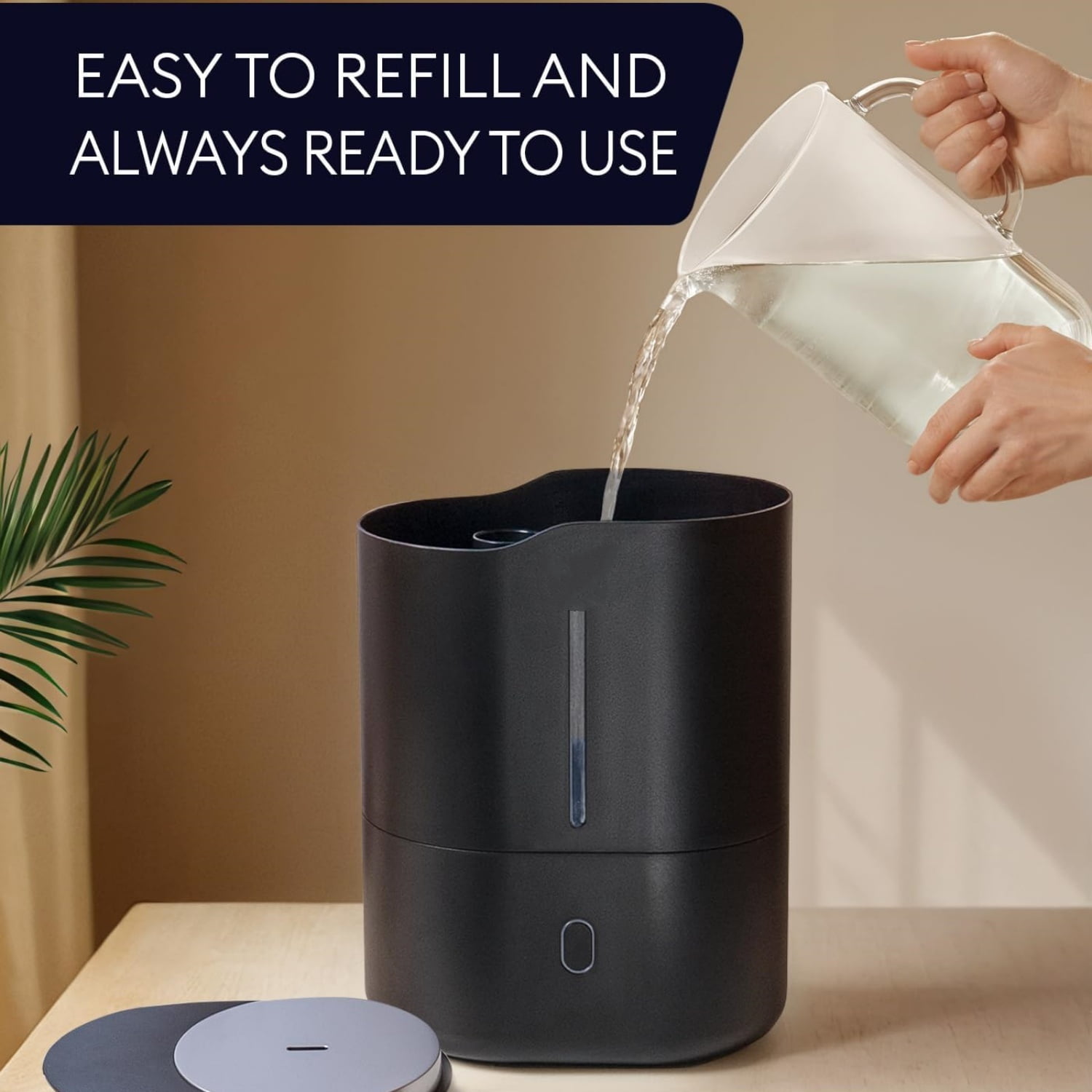 Ultrasonic Cool Mist Humidifier for Bedroom, Large Rooms, Home, 4L - Easy Fill & Clean Humidifier for Plants w/Auto Shut-off, 40H Runtime - Quiet, Top Fill Air Humidifier & Vaporizer for Baby