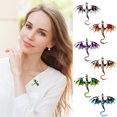 thumbnail image 3 of SLYNSHome Clearance Retro Oil Dripping Dragon Style Brooch Personalized Coat Accessories Pin Jewelry, 3 of 6