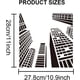 thumbnail image 2 of Plantillas de construcción de ciudades de 11,8 × 11,8 pulgadas, plantilla de rascacielos de ciudad grande con pincel, paisaje urbano moderno mirando hacia arriba a edificios altos, plantilla de dibujo, 2 of 9