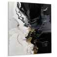 thumbnail image 2 of Designart "Textured Splash Black Paint Art I" Abstract Painting Metal Wall Art, 2 of 5
