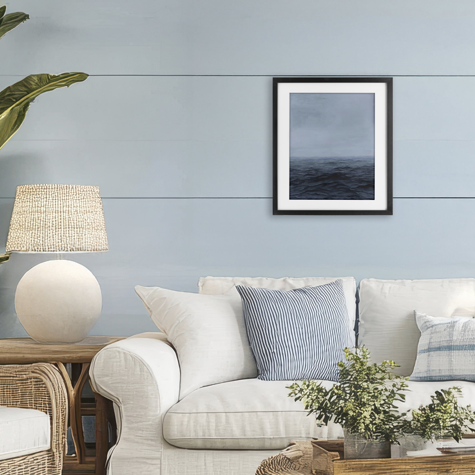 Stupell Industries Vast Ocean Expanse Black Framed Print Under Glass, design by Michael Willett