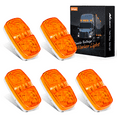 thumbnail image 2 of Nilight Double Bullseye Marker Light 5PCS Amber 10LED Rectangular Clearance Light Front Side Rear Marker Indicator Light Surface Mounted for 12V Truck Camper RV Boat Lorry, 2 Years Warranty, 2 of 8