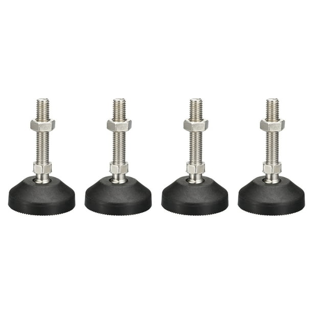 Patas niveladoras para muebles, paquete de 4 M10x50x50 mm, patas niveladoras universales de nylon, patas ajustables para muebles