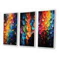 thumbnail image 3 of Designart "Shimmering Beats Compact Discs wall art III" Entertainment Framed Wall Art Set Of 3 - Multi-Color Compact Discs Frame Gallery Set For Office Decor, 3 of 7