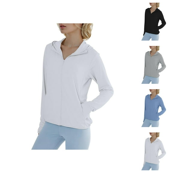 Women Sun Shirt UV Protection Hoodie Women's Lightweight Cardigan for Outdoor Activities | Stylish Sun with Breathable Fabric for Hiking Cycling and Daily Wear