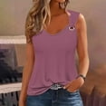 thumbnail image 2 of Mrat Tank Tops with Built In Bra Women's Solid Color Camisole Sleeveless T-Shirt Loose Tank Tops Shelf Bra Tank Tops for Women S-41 Pink-A M, 2 of 4