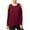 Burgundy, variant on Juniors' Cold-Shoulder Cozy Sweatshirt Artisan Wine Red L