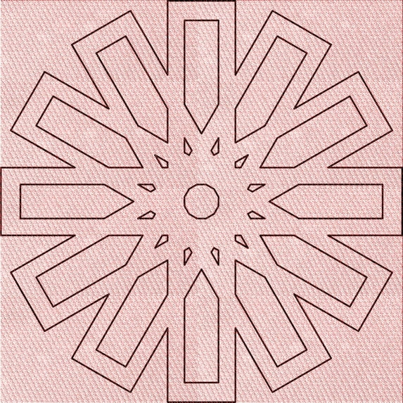 Ahgly Company Indoor Square Patterned Pink Bubble Gum Pink Area Rugs, 6' Square