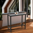 thumbnail image 5 of LVUYOYO Outdoor Iron Bar Table, Patio Counter Height Bar Table, 40" Rectangle Bar Table for Patio, Garden,Black, 5 of 8
