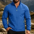 thumbnail image 6 of Men's Lightweight Windbreaker Jackets Long Sleeve Stand Collar Full Zipper Waterproof Rain Coat Outdoor Hiking Jacket, 2XL, 6 of 8