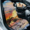 thumbnail image 3 of XYZCANDO Car Seat Towel Protector Non-Slip Towel Car Seat Cover for Swimming Picnic, Car Seat Towel Cover Easy to Clean, Sunset Palm Print, 3 of 11