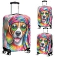 thumbnail image 2 of Hippie Beagle Portrait Watercolor Tie-Dye Vintage Styles Travel Luggage Cover Beagles Dog Lover Gifts Idea Suitcase Dust Protective Decor - 00014, 2 of 5