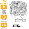 thumbnail image 2 of DYstyle 5M/10M/15M LED Icicle String Light with 5M/16.4ft Lead Wire Memory Function 8 Modes Timer Waterproof Indoor Outdoor Christmas Icicle Lights for Holiday Christmas Wedding Decorations, 2 of 9