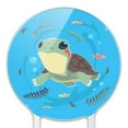 thumbnail image 3 of Acrylic Cute Turtle Swimming with Fish Cake Topper Party Decoration for Wedding Anniversary Birthday Graduation, 3 of 6