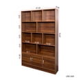 thumbnail image 5 of 70.87" Tall Bookshelf with 10 Cubes and 3 Doors, 4-Tier Bookshelf, Open Shelf Bookcase with Cabinet, Modern Cube Storage Organizer for Living Room, and Office, 5 of 8