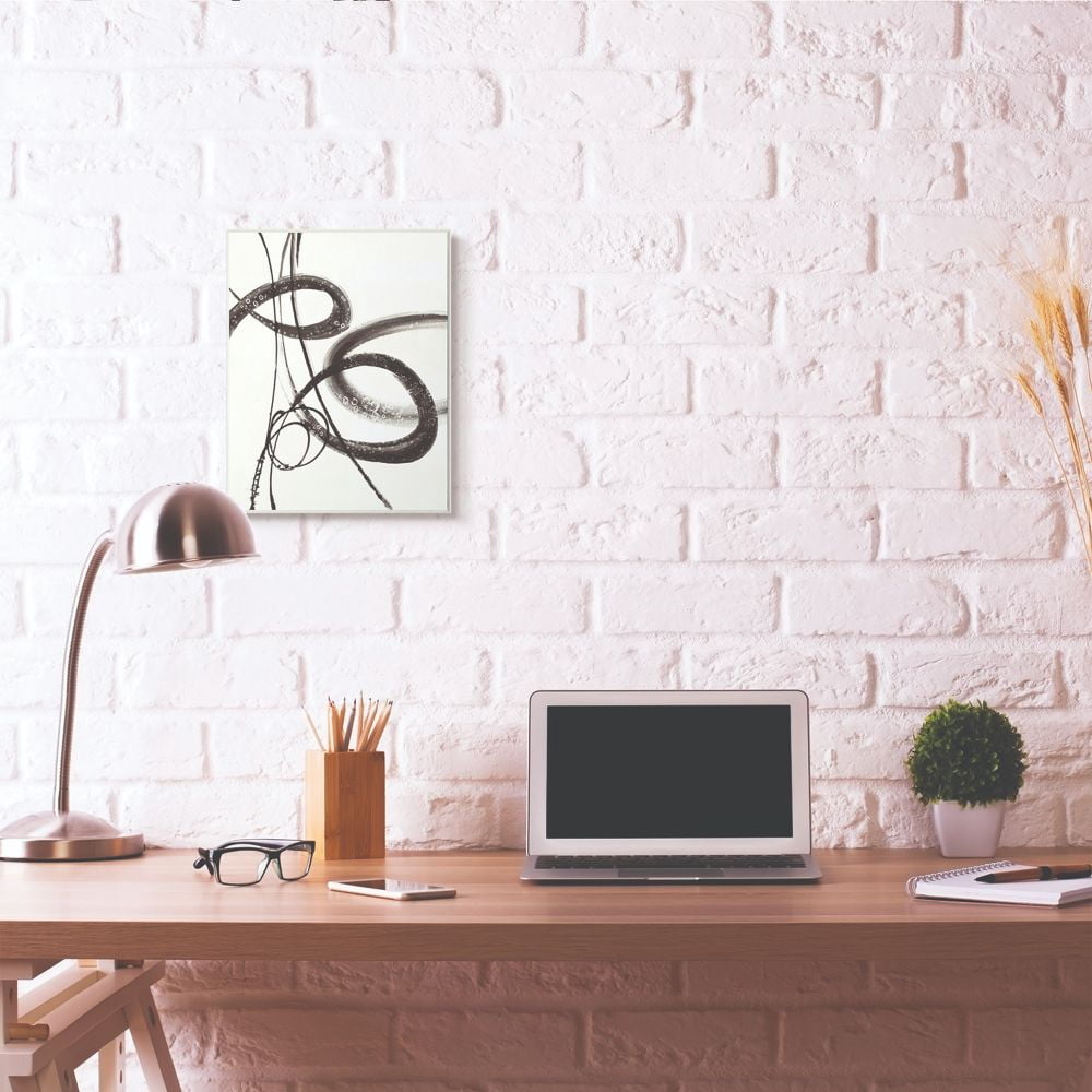 Stupell Industries Abstract Ink Swirls Painting Unframed Art Print Wall Art, 13x19, by Third and Wall