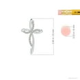 thumbnail image 3 of ANGARA Natural Diamond Ribbon Cross Pendant in 14K White Gold for Women (Size-1.1mm | Color-K| Clarity-I3) | April Birthstone, Birthday, Anniversary, Jewelry Gift for Women | Natural Diamond Necklace, 3 of 7