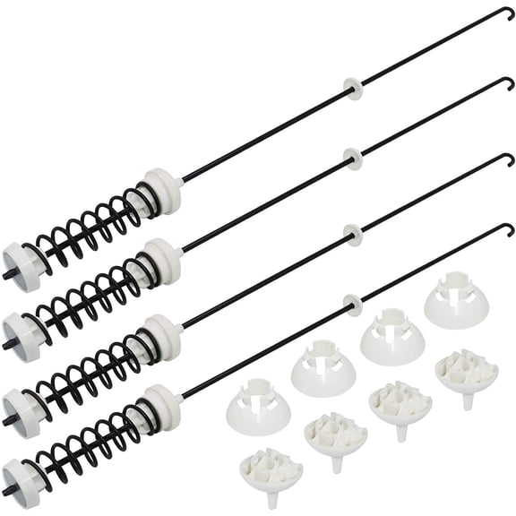 4-Pack W10780048 Washer Suspension Rod Kit Replacement, Compatible with Whirlpool Kenmore Washers, Fits WTW4800XQ4 WTW4800XQ1 RTW4640YQ1 ATW4675YQ1