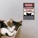 thumbnail image 5 of "Advertencia: mantenga la puerta cerrada, no deje salir a los gatos, no importa lo que le digan". Letrero de metal con advertencia de gato negro divertido, 30 x 20 cm, póster de placa artística para, 5 of 7