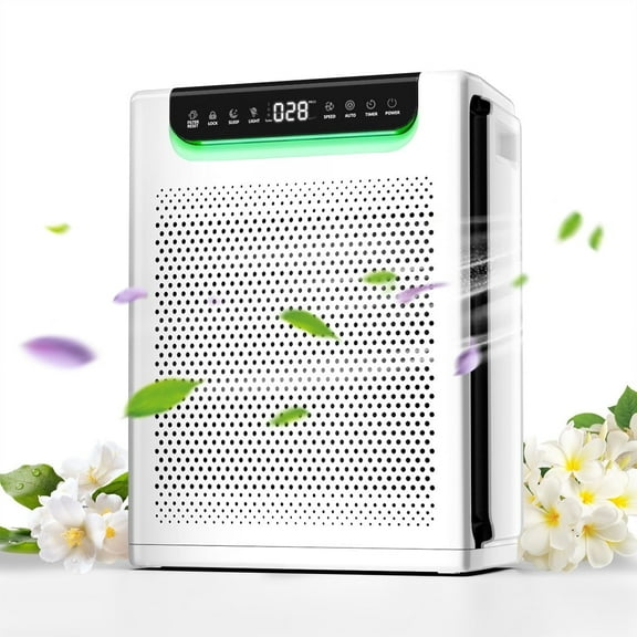 Air Purifiers for Home Large Room, Cover Up to 2600 Ft² with Washable Filters, Powerful Turbo Mode,22dB Sleep Mode, PM2.5 Air Quality Display, Air Cleaner for Pets Hair, Smoke, Odors