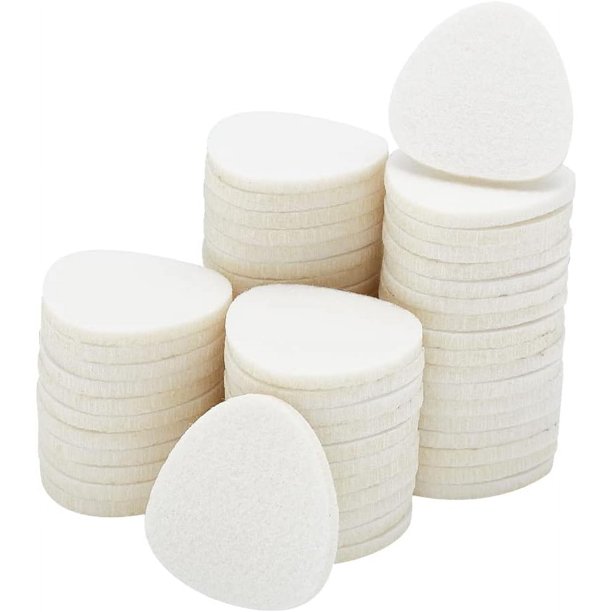 120 piezas de almohadillas de repuesto para aceites esenciales, almohadillas de repuesto para difusor de aceite blanco de 1,7 x 1,7 pulgadas, almohadillas de repuesto triangulares, almohadillas de