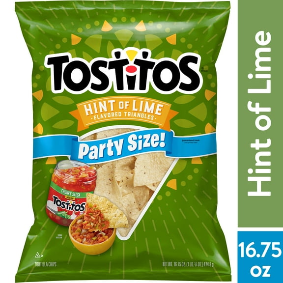 Tostitos Flavored Tortilla Chips Hint of Lime 16.75 Oz