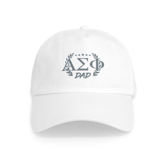 CafePress - Alpha Sigma Phi Greek Dad Stone - Adjustable 100% Brushed Unisex Casual Cotton Baseball Cap, Beige, 1