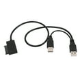 thumbnail image 1 of Slim SATA Cable USB 2.0 To 7+6 External Power For Laptop SATA Adapter Converter Support Window Xp/7/8/10 OS EM88, 1 of 7