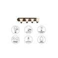 thumbnail image 3 of Trans Globe Lighting - Four Light Wall Sconce-Rubbed Oil Bronze Finish, 3 of 5