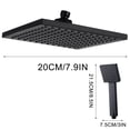 thumbnail image 3 of Pressurized Rain Shower Head, High Flow Large Rainfall Shower Heads, Waterfall Bathroom Square Showerhead with Handheld Pressurized Shower Head, Ceiling or Wall Mount, Leodye Must Have Household Items, 3 of 5