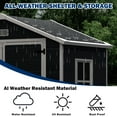 thumbnail image 3 of 6FT Resin Shed, Outdoor Storage Shed with Floor & Window, Large Patio Plastic Tool Shed for Garden Yard, Lockable Bike Shed with Padlock, as Pet Home Trash Can Storage, 3 of 9