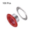 thumbnail image 3 of Unique Bargains 100 Pcs Œillets 3/10 Pouce (8mm) Trou d'Identification Œillet Autoportant en Métal avec Rondelles pour Cuir Rouge, 3 of 7
