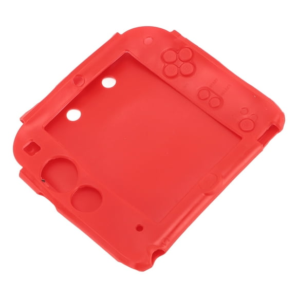 Handheld Game Console Silicone Cover for 2DS Soft Protective Case Scratch Resistant with Top Bottom Screen Protector