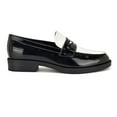thumbnail image 2 of Nine West Berg Women's Almond Toe Slip-On Casual Loafers Color: Black Patent Size: 5.5, 2 of 4