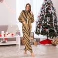 thumbnail image 6 of 1 Piece Adult Onesie Pajamas Cozy & Loose-Fit Sleepsuit Loungewear with Pockets Tiger Stripes Pattern X-Small, 6 of 7