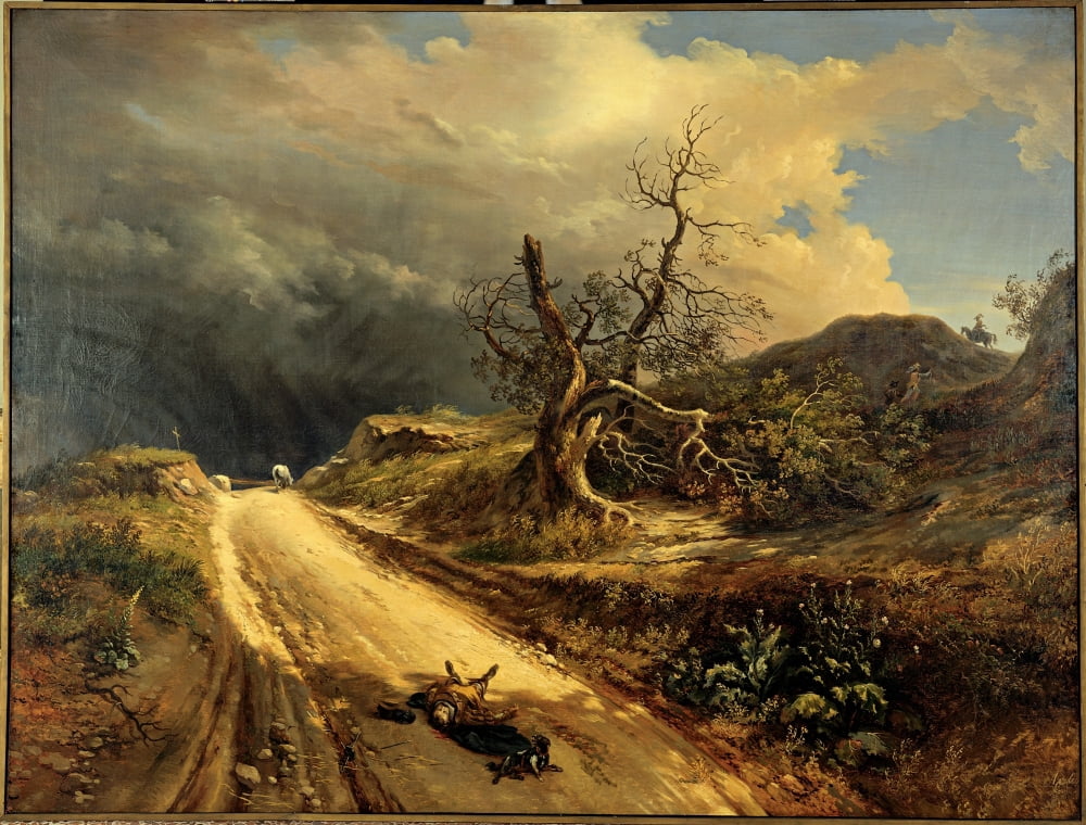 DAzeglio Massimo A Revenge 1834 19Th Century Oil On Canvas Italy Lombardy Milan Brera Fine Art Academy Deposited At The Modern Art Gallery (598775) Everett CollectionMondadori Portfolio Canvas Art -