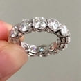 thumbnail image 4 of 2Ct Round Cut Lab-Created Moissanite Eternity Wedding Band Ring In 14K White Gold Plated, 4 of 4